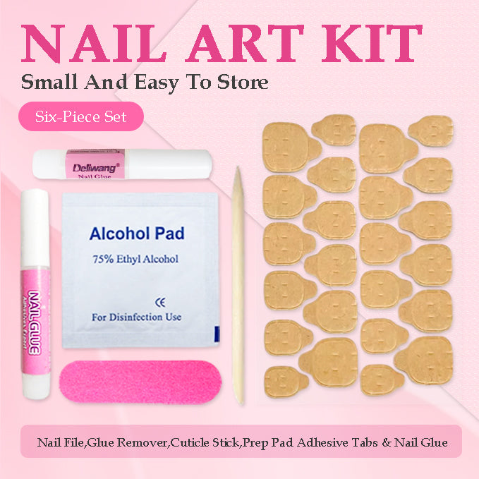 GGddsha 2025 Handmade Nails Reusable Medium Press-On Nails French Mixed Colors with Heart Rhinestones Full Coverage Women's Manicure Set
